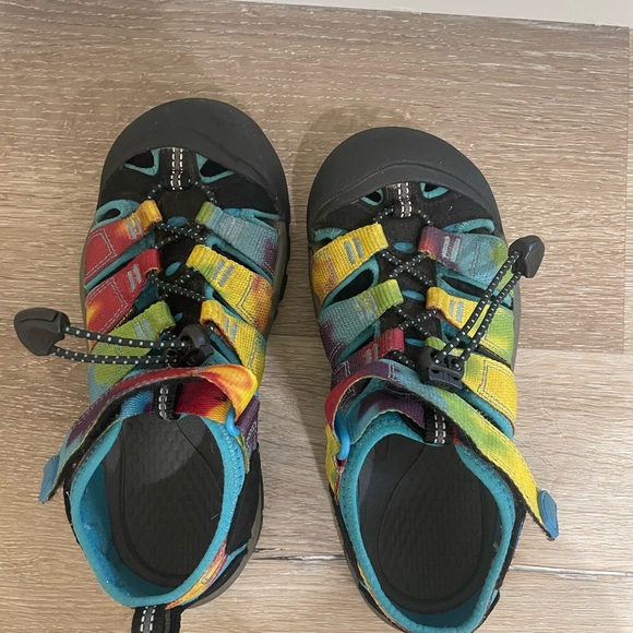Keen Newport Tie Dye Rainbow Kids Outdoor Water Quick Dry Shoes - Picture 9 of 16